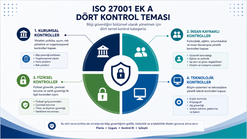 ISO 27001 eğitimi ve 2022 Ek A kontrol temaları