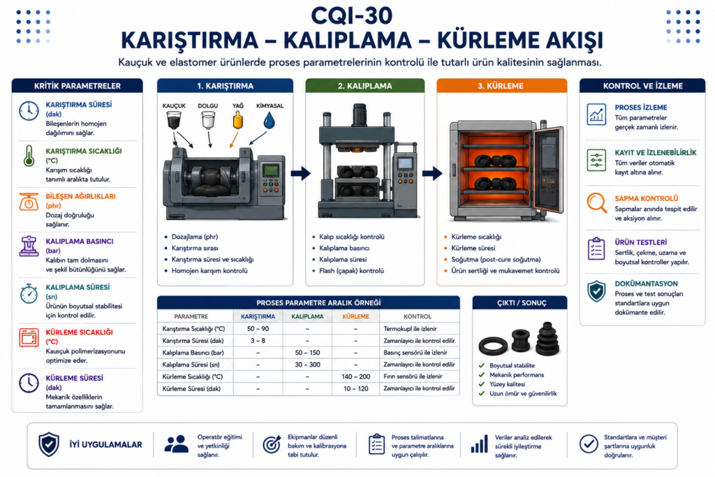 CQI-30 eğitimi ve kauçuk işleme değerlendirmesi